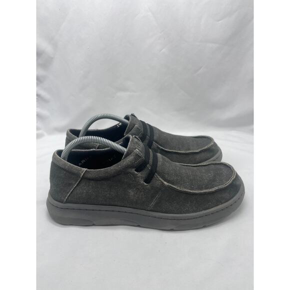 Ariat Hilo Stretch Mens 9.5D Tan Canvas Lace Up Moc Toe Casual Loafer Slip-On - Picture 4 of 10